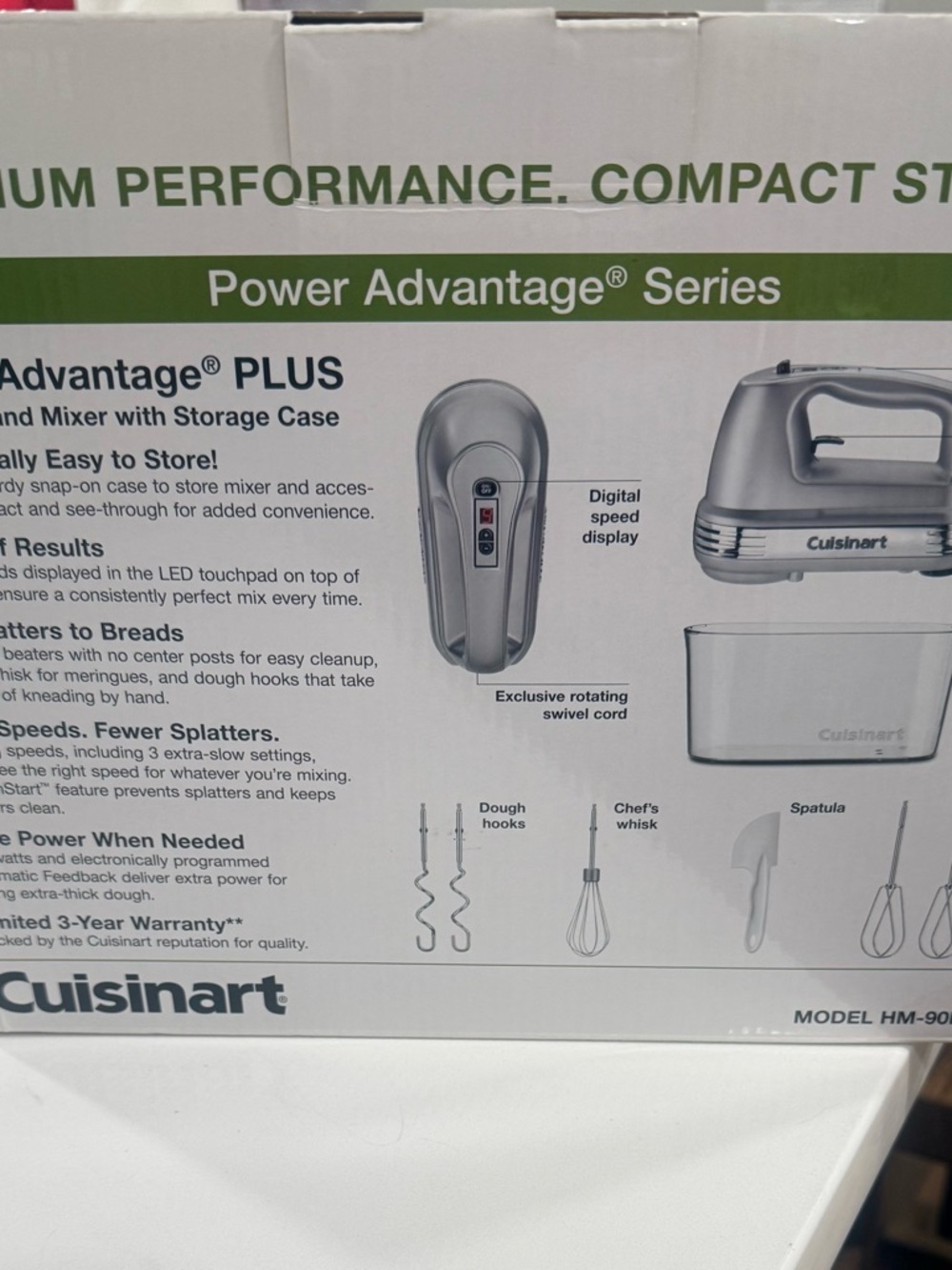 NEW in Box Cuisinart Silver Hand Mixer with Clear Mixing Bowl